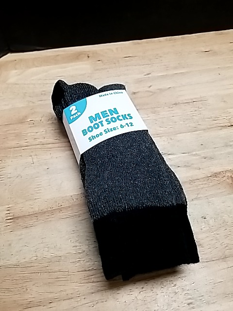Item #191 — Men's Black Boot Socks 2-Pack photo 1 of 2