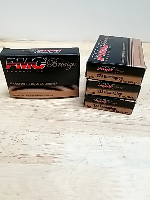 Item #68 — PMC Bronze 223 Remington Ammo 80 rounds, cant ship photo 1 of 2