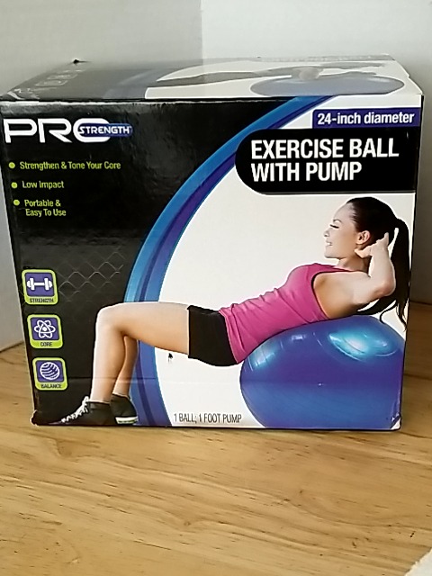 Item #254 — New Pro Strength 24" Exercise Ball w/ Pump