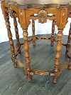 Item #7 — ORNATE Wood Side Table, 30 x 30 inch, beautiful, good shape photo 4 of 7