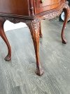 Item #103 — ANTIQUE Wood Side Table/drawers Approx 29 by 20 by 13 inch, good shape photo 7 of 8