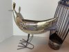Item #195 — Metal Bird & Woman Sculptures 27 inch lady and 13x14 inch bird photo 5 of 7