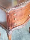 Item #103 — ANTIQUE Wood Side Table/drawers Approx 29 by 20 by 13 inch, good shape photo 5 of 8
