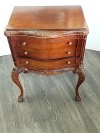 Item #23 — ANTIQUE Wood Side Table/drawers 29 by 21 by 13 inch, good cond photo 1 of 8
