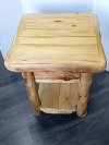 Item #60 — LOG End Table with Drawer, Excellent condition, 27 by 22 by 22 inch photo 5 of 6