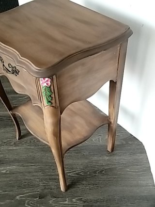 Item #39 — Vintage Side Table with Drawer 28 by 20 by 16 inch photo 3 of 6