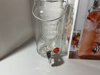 Item #293 — Glass Cold Drink Dispenser with Spigot, new photo 3 of 4