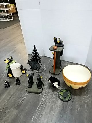 Item #350 — BEAR figurine collection with bowl photo 1 of 7