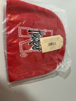 Item #209 — Red Stussy Beanie in Plastic Sealed