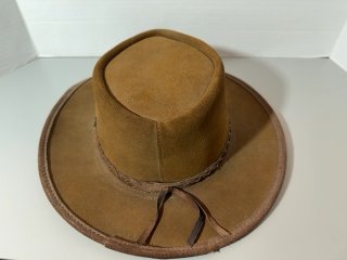 Item #210 — Brown Leather Outback Hat photo 2 of 4