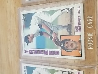 Item #177 — Don Mattingly & Frank Thomas Rookie Cards, Leaf and Topps photo 3 of 5