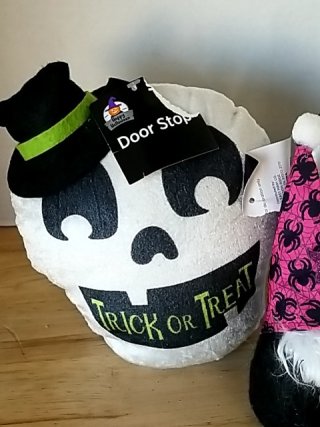 Item #151 — New Halloween Skull Door Stops with Gnome photo 4 of 4