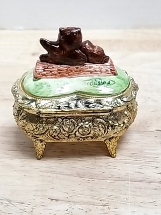 Item #21 — Vintage Owl Jewelry Box photo 2 of 4