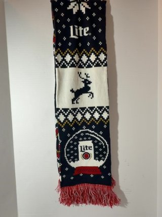 Item #306 — Miller Lite Holiday hat and scarf set, adult size photo 5 of 6