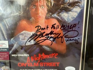 Item #199 — A Nightmare on Elm Street movie poster signed by actress, JSA certified photo 2 of 4
