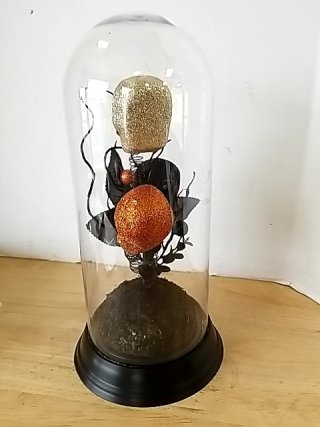 Item #111 — New Glass Dome Skull Sculpture 13 inch tall photo 2 of 2