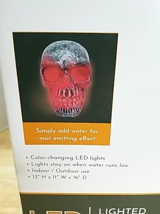 Item #79 — PUMPKIN Hollow LED Misting Skull photo 2 of 2