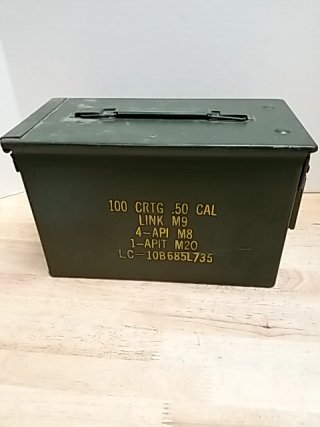 Item #32 — 50 Cal Ammo Can 12 by 7 by 6 inch photo 1 of 4