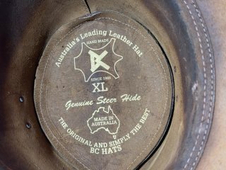 Item #210 — Brown Leather Outback Hat photo 4 of 4