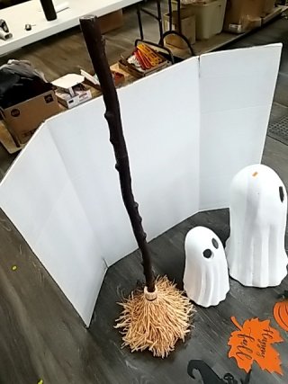 Item #353 — HALLOWEEN Ghost & Broom Display photo 5 of 5