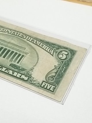 Item #29 — Series 1934 C $5 Silver Certificate Note photo 6 of 6
