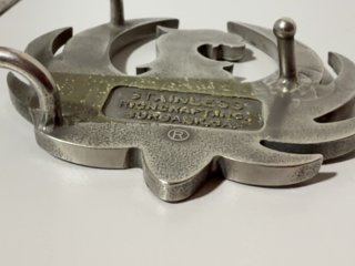 Item #213 — Made in USA stainless Strum Ruger Arms Guns Belt buckle, 2.5 inch photo 3 of 3