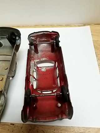 Item #106 — Vintage Toy Cars Missing 2 tires, largest 6 inch photo 5 of 6
