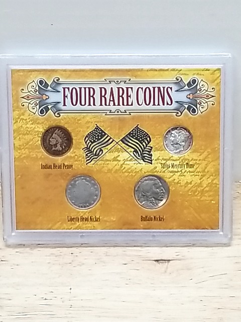 Item #124 — Four Rare Coins Display Set photo 1 of 4