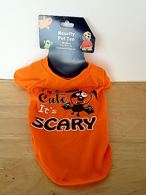 Item #223 — New Halloween Dog Shirt - Medium Orange