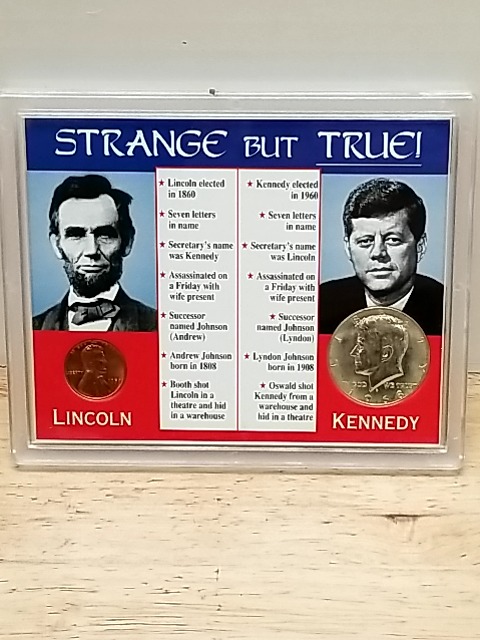 Item #82 — Lincoln Kennedy Coin Set, 40% silver half dollar, penny, COA photo 1 of 9