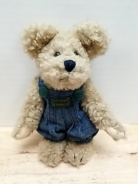 Item #96 — Vintage Teddy Bear with Overalls Exc cond, 7 in photo 1 of 2