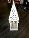 Item #181 — WOODEN Birdcage with metal top, 28 inch tall photo 2 of 4