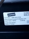 Item #182 — STAPLES Paper Shredder, 15 inch wide photo 4 of 5