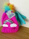Item #244 — New Girls Pink Knit Hat & Gloves Set