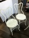 Item #100 — ICE Cream parlor table and chairs, table approx 30 by 24 inch photo 5 of 7