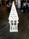 Item #181 — WOODEN Birdcage with metal top, 28 inch tall photo 1 of 4