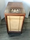 Item #168 — AIRLINE record/radio, get power, sells as is, 26 by 24 by 16 inch