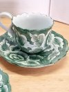 Item #28 — Green Floral Tea Set Great shape,  tallest 9 inch photo 2 of 7