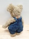 Item #96 — Vintage Teddy Bear with Overalls Exc cond, 7 in photo 2 of 2