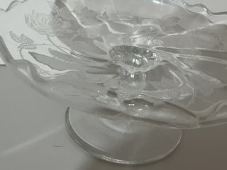 Item #101 — Vintage Waverly Heisey Rose Pattern crystal  compote photo 5 of 7
