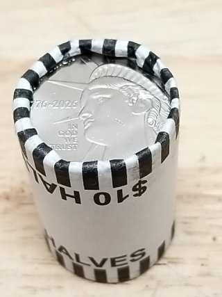 Item #69 — 1976-2026 Bicentennial Half Dollar $10 roll photo 1 of 3