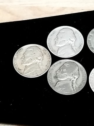 Item #107 — 1940s Silver Jefferson nickels photo 4 of 7