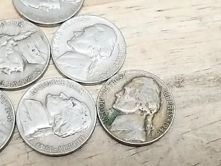 Item #99 — 6 Silver Jefferson Nickels photo 3 of 5