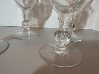 Item #104 — Vintage Waverly Heisey Rose Pattern crystal goblets, 4 total photo 3 of 5