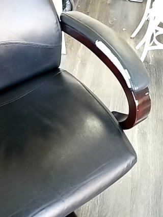 Item #278 — Black Leather Office Chair photo 3 of 5