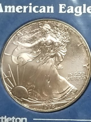 Item #120 — 1996 American Eagle Silver Dollar photo 2 of 2