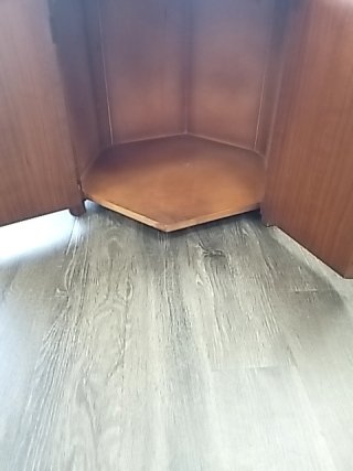 Item #171 — PAIR of Hexagon Side Tables, good shape Each 28 by 24 by 22 inch photo 5 of 7
