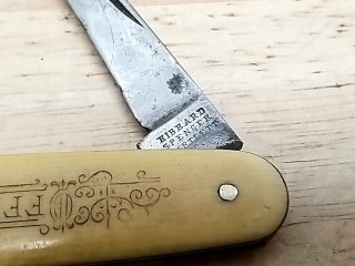 Item #52 — Vintage 2-Blade Pocket Knife 8 in open photo 2 of 4