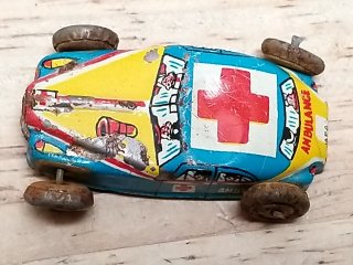 Item #63 — Vintage Toy Ambulance Car 1.5 in photo 2 of 4