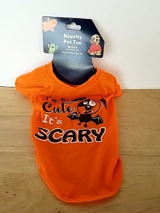 Item #223 — New Halloween Dog Shirt - Medium Orange